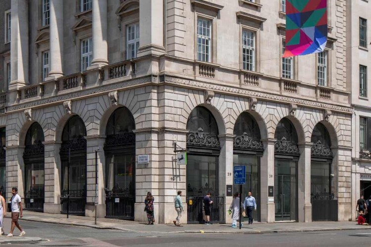 Sackville House, previously a bank, is on the corner of Sackville Street and Piccadilly