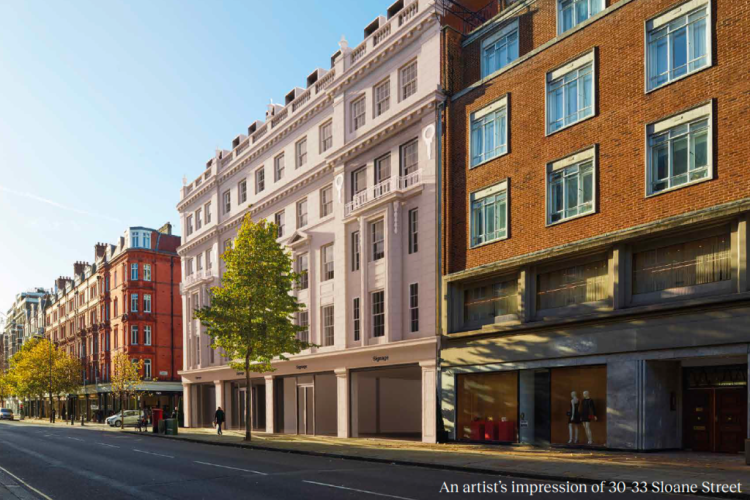 artist's impression of 30-33 Sloane Street
