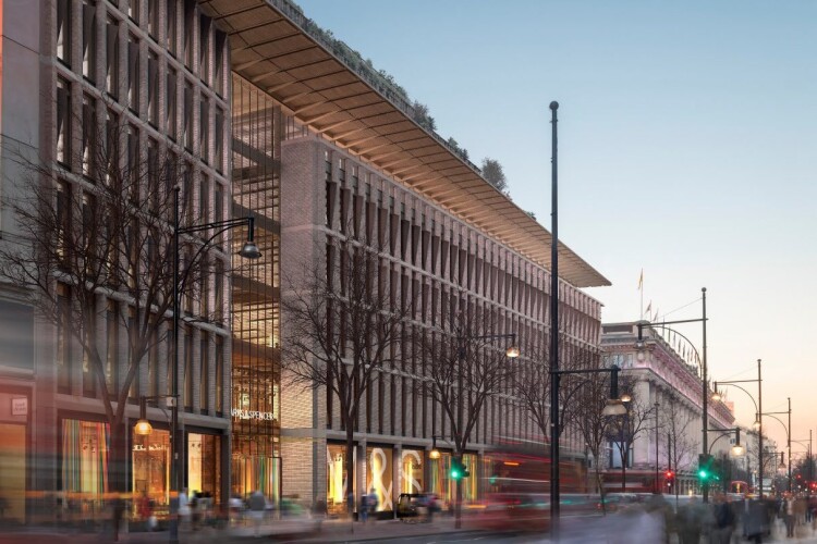 CGI of the new store that M&S plans to put up in Oxford Street
