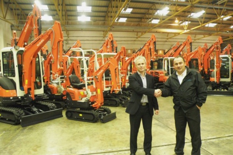 Balloo Hire MD Paul Lavery (left) with Brian Rea from F Rogan