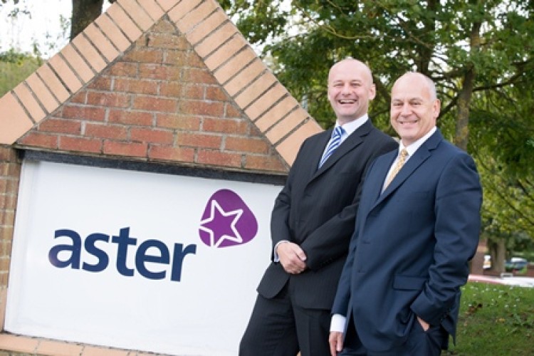 Aster Group chief executive Bjorn Howard (left) and Synergy Housing chief executive Graeme Stanley.