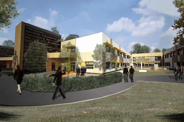 Artist's impression of the new Cambourne school