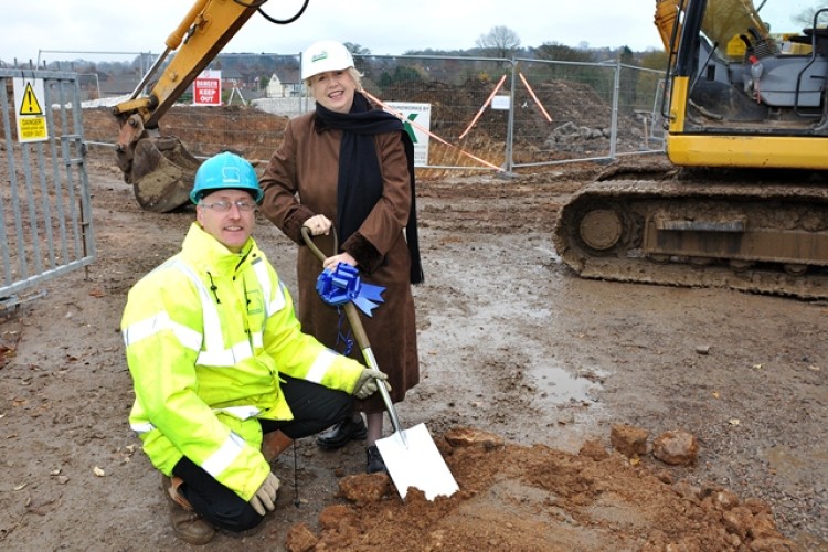 Southdale site manager Richard Leney with local council leader Sybil Ralphs.