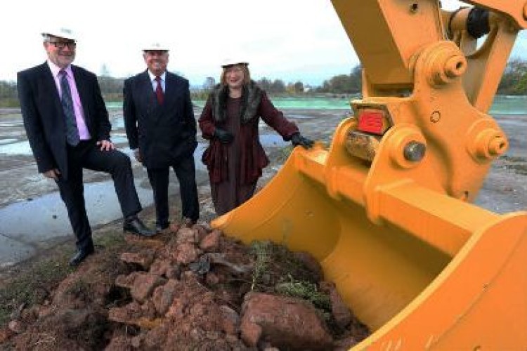 Local VIPs at the groundbreaking ceremony