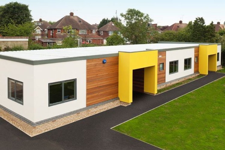 Modular classrooms at Castleview School in Slough, supplied by Wernick