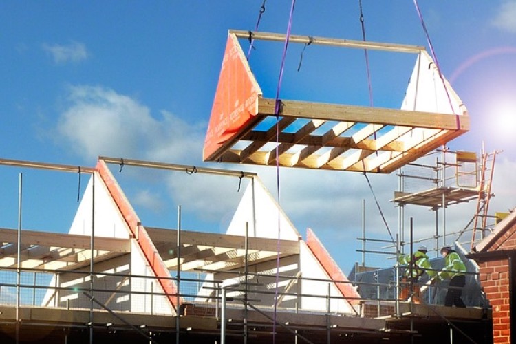 Roofspace system being installed