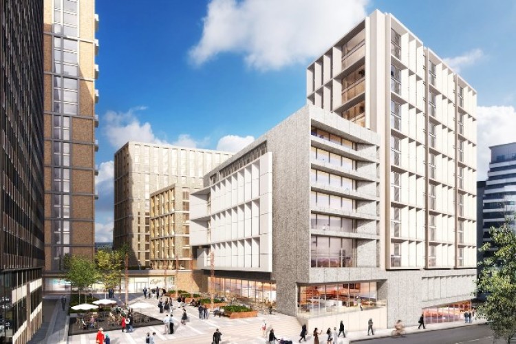 Artist's impression of the first phase of Exchange Square