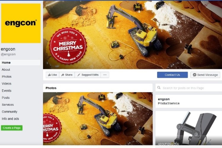 Engcon's Facebook page, or one of them