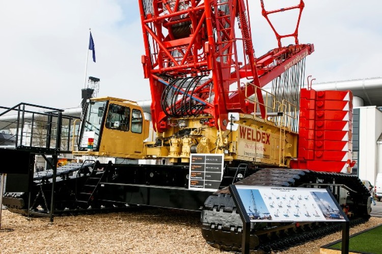 Weldex's new SCX3500-3 was displayed at the Bauma fair in Germany last month before delivery