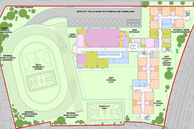 Site plan of the school