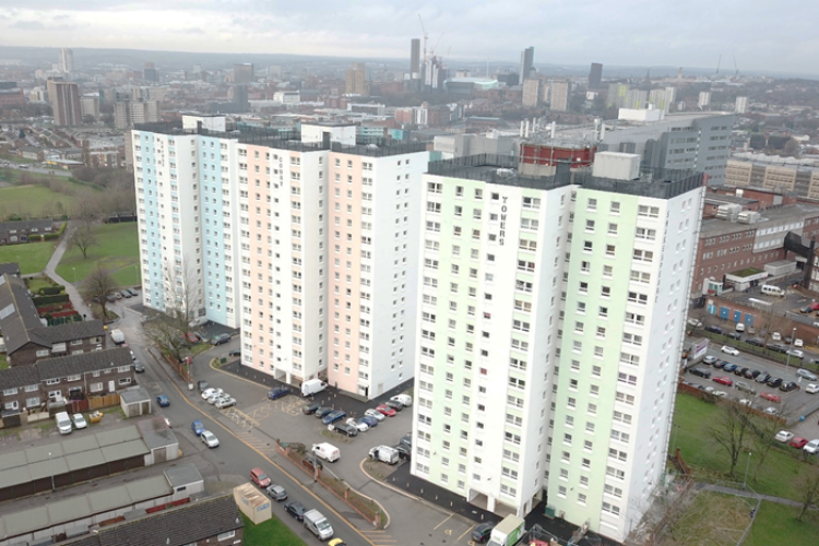 The Shakespeare buildings in Burmantofts have already been re-clad for insulation