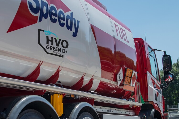 Green D+ HVO fuel was supplied by Speedy
