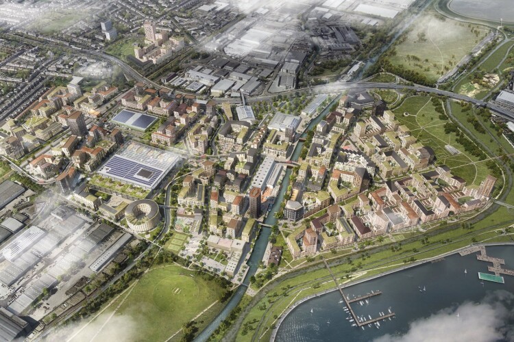 CGI of the Meridian Waters masterplan