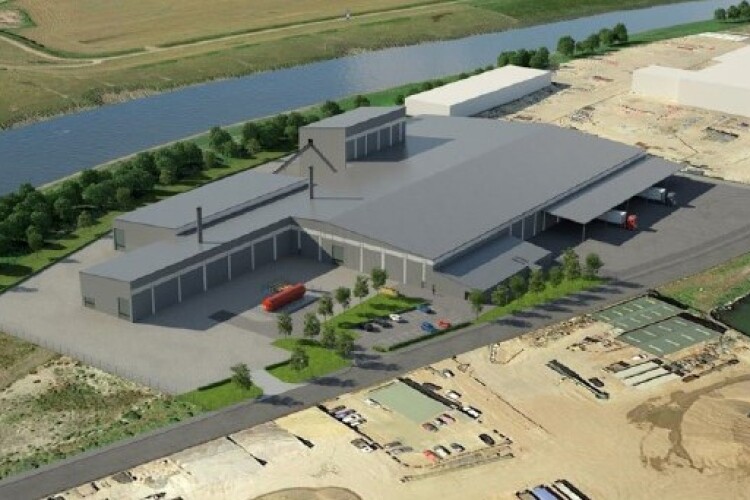 Artist's impression of the new plasterboard factory, courtesy of Knights Brown