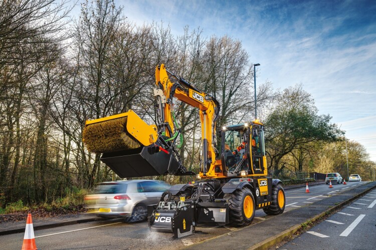 The JCB Pothole Pro during trials in Stoke-on-Trent