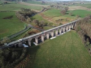 The 201m-long Westfeild Viaduct has 12 large arches of about 14.5m span and the two small ones at each end