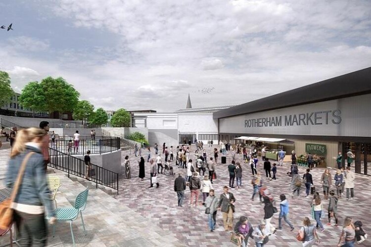 Artist's impression of the Rotherham Markets scheme