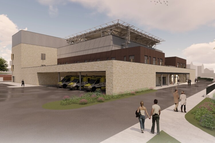CGI of Dorset County Hospital's new A&E [image from BDP]
