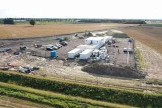 The Viking Link construction site in Lincolnshire