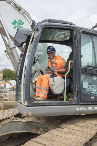 Photo taken at St James's Gardens in London (trial holes for Euston) by John Zammit for HS2 Ltd