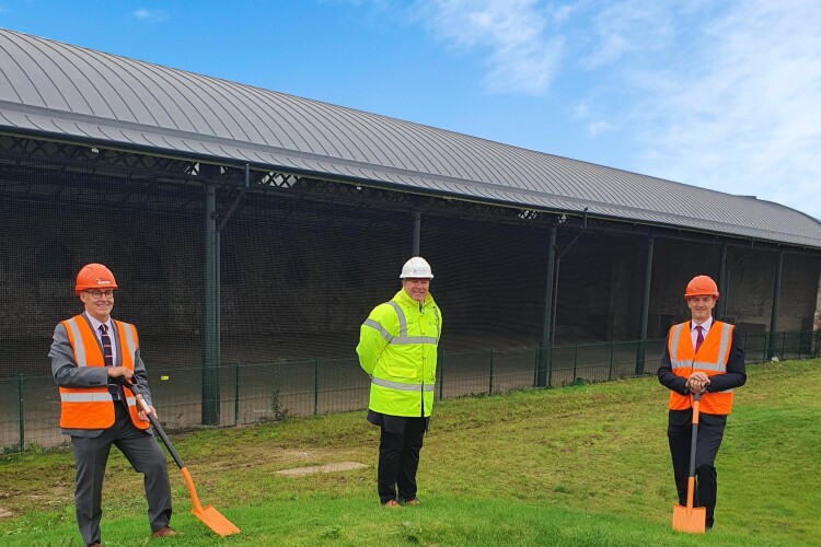 left to right - Billy Simpson of Clark Contracts, Martin McKay of Clyde Gateway and Gordon Cunningham of Clark Contracts