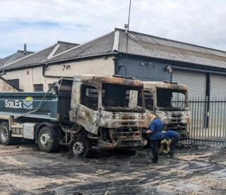 Soilex had four new trucks burned out