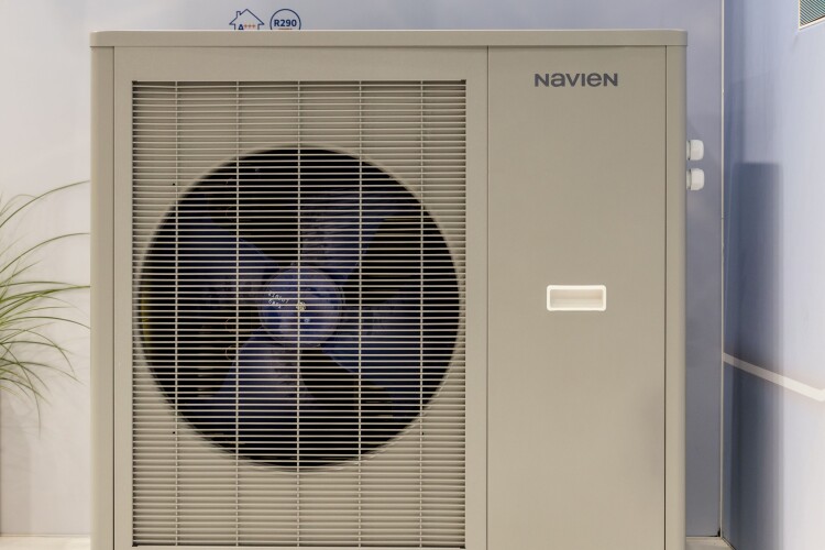 Navien's heat pump uses low-GWP propane refrigerant