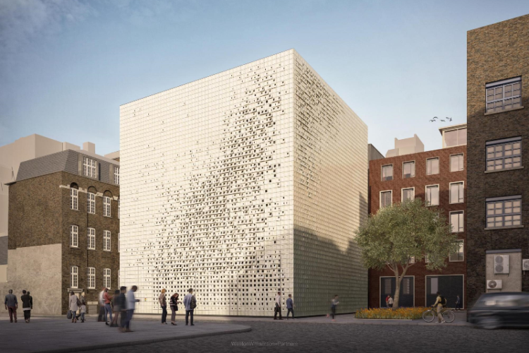 The vent shaft and substation has been dubbed 'the sugar cube'