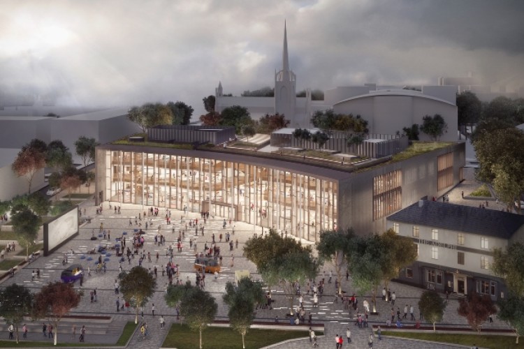 Architect's impression of how student centre will look (Image: Hawkins\Brown)