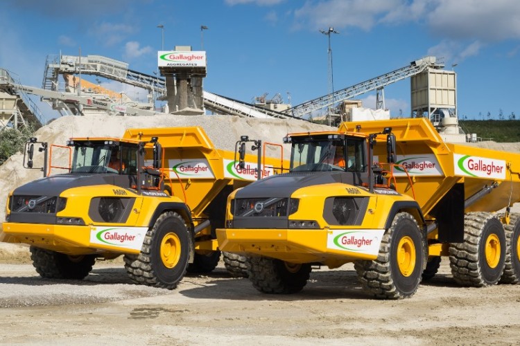 Gallagher Aggregates has two new Volvo A60H trucks
