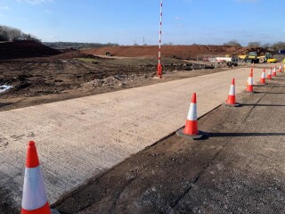 The trial was conducted on a temporary haul road