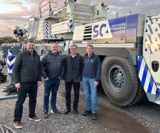 Left to right are Richard Everist (Liebherr), Kelvin Prince (SCA), Steve Elliott (Liebherr) and Clive Sadler (SCA) Left to right are Richard Everist (Liebherr), Kelvin Prince (SCA), Steve Elliott (Liebherr) and Clive Sadler (SCA)