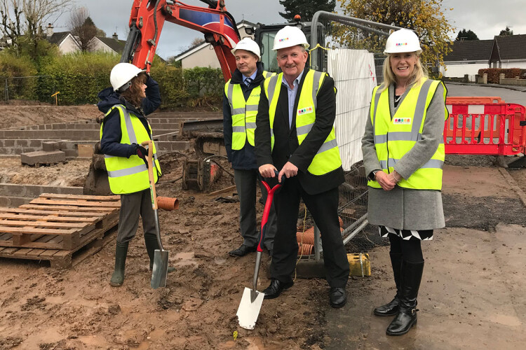 Alex Rowley MSP (with the red-handled spade)