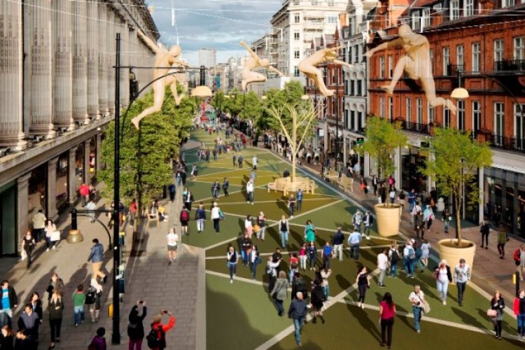 How a pedestrianised Oxford Street might have looked