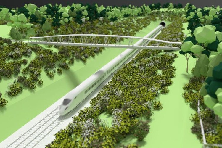 It's not a railway line; it's a green corridor