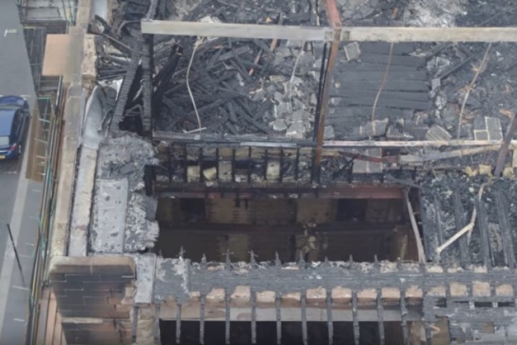 Drone footage reveals the scope of fire damage