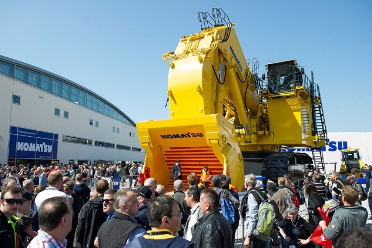 Komatsu PC7000 mining excavator on show at Bauma 2016