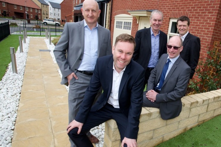  Left to right are Strata MD Mark Rosindale, chief exec Andrew Weaver, chairman Irving Weaver, Lloyds Bank relationship director David Hunt and Strata finance director Julian Davis