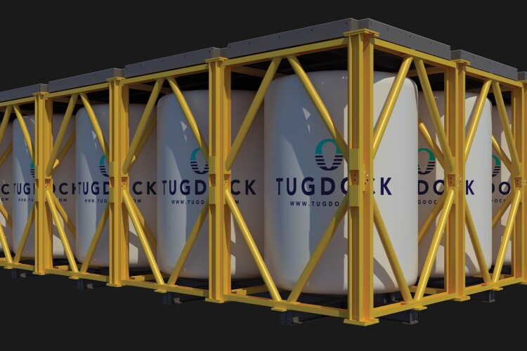 Tugdock's floating dry dock system