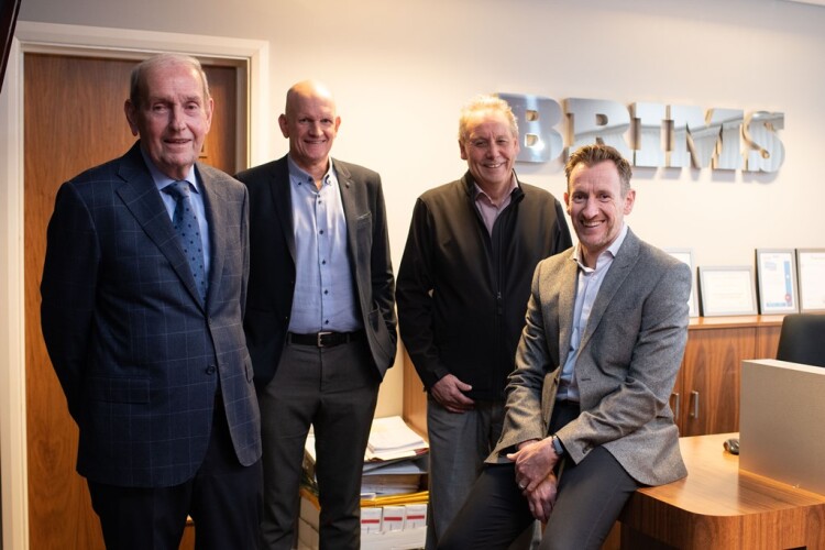 Left to right are Tolent founder John Wood, Brims director Jason Wood, Rick Halton (who has moved from Tolent to Brims as regional director) and Richard Wood of Brims