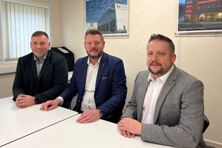 Left to right are Lee Noble, managing director Nick Shepherd and Matthew Searston 