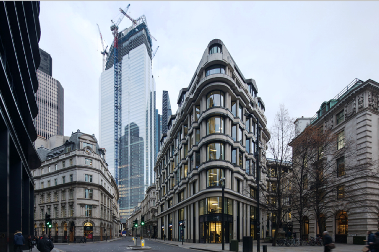 22 Bishopsgate, seen during its construction in 2019-20