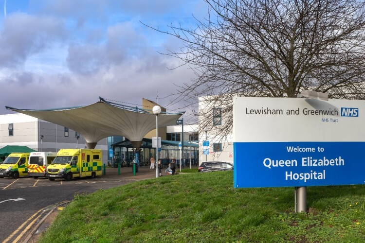 The 482-bed Queen Elizabeth Hospital serves southeast London