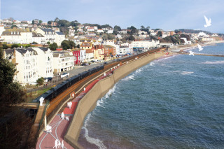 CGI of the proposed new sea wall