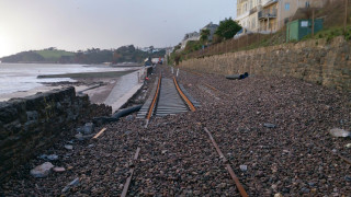 The 2014 storms completely washed away the track, cutting Cornwall off from the rest of the rail network