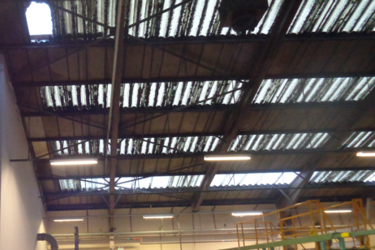 Brian Robinson fell through the roof onto the factory floor