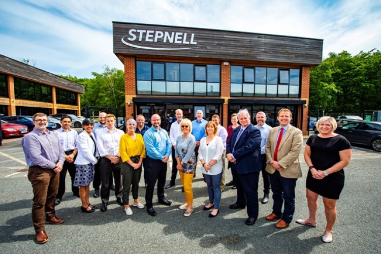 Stepnell's West Midlands team outside their new office