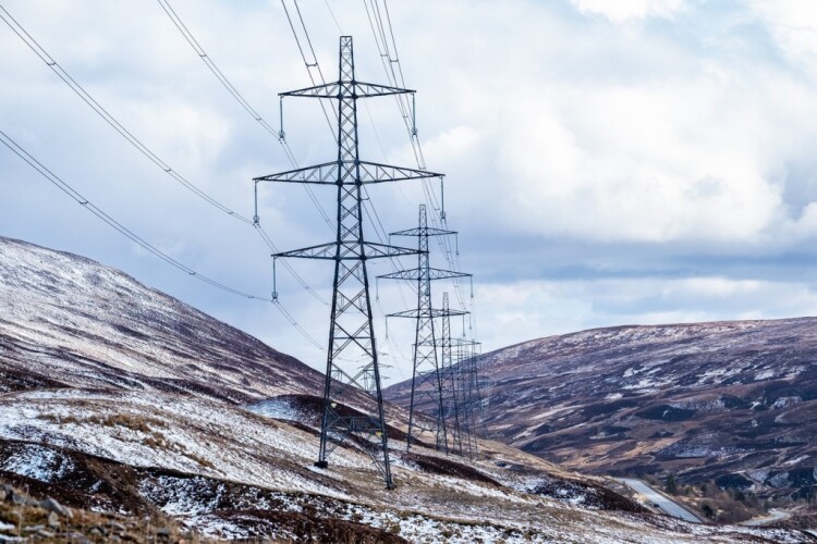 Power transmission lines in Scotland [image courtesy of SSEN Transmission]