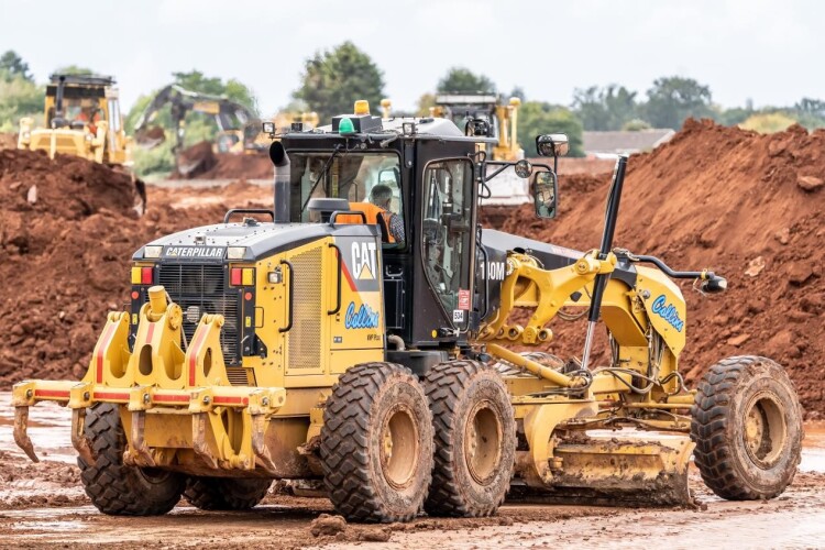 One of Collins Earthworks' new graders