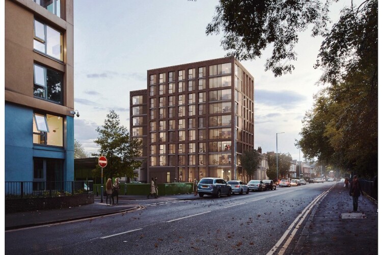 CGI of the scheme on Manchester's Moss Lane East